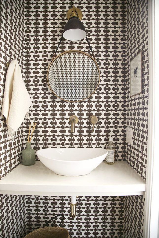 Powder room wallpaper